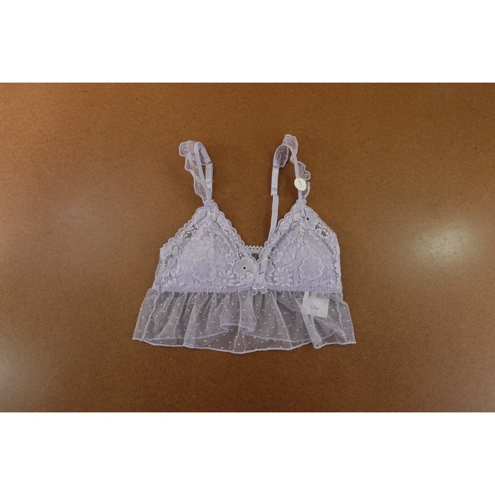 Cotton On Body Womens Size Small Washed Thistle Holly Lace Longline Bralette NWT